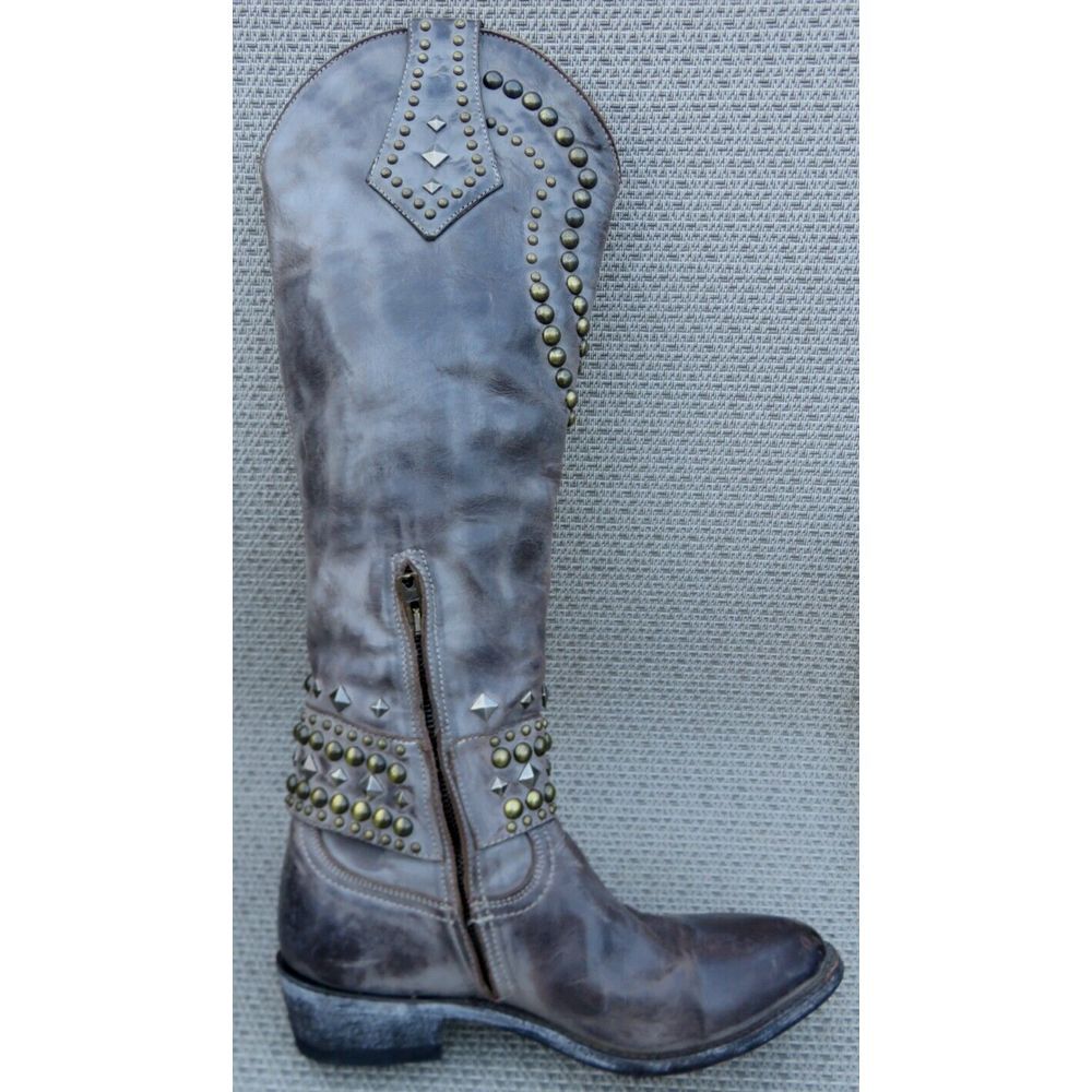 Old Gringo Belinda Womens Size 7 B Brown Studded 18.5" Tall Western Boots - Picture 16 of 16